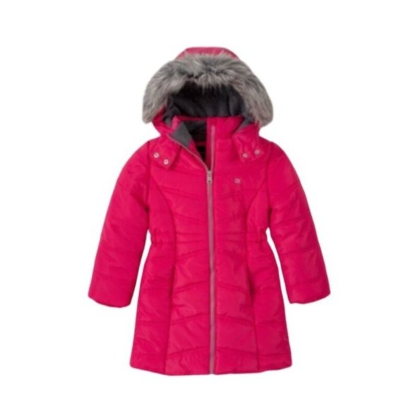 Calvin Klein Little Girls Aerial Hooded Jacket - Size 4 - New Without Tags
